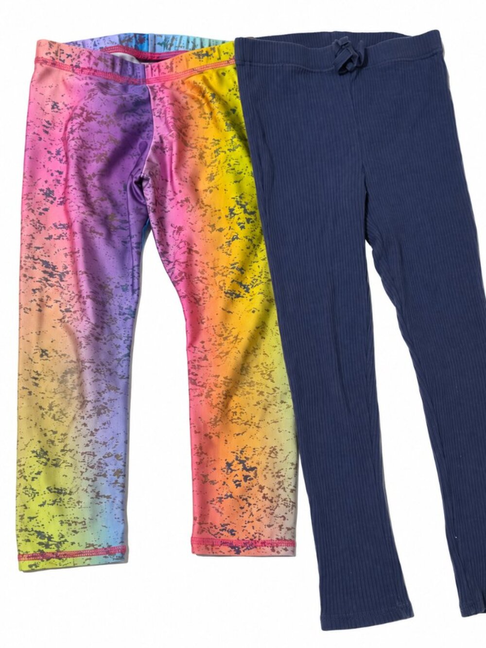 Girls Leggings Lot of 2 Sammy + Nat Size 6 Navy Rainbow Multicolor